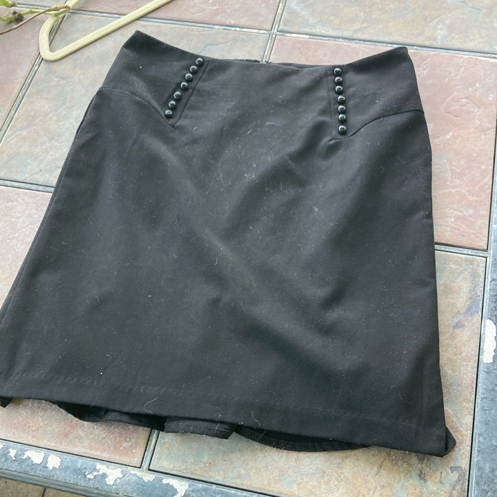 Black Knee-Length A-Line Skirt for Work